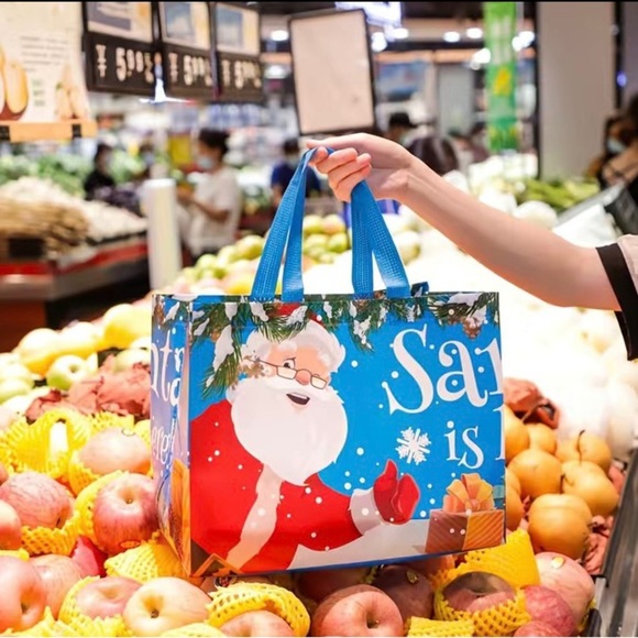 Christmas 4 piece reusable tote bags - Picture 3 of 7